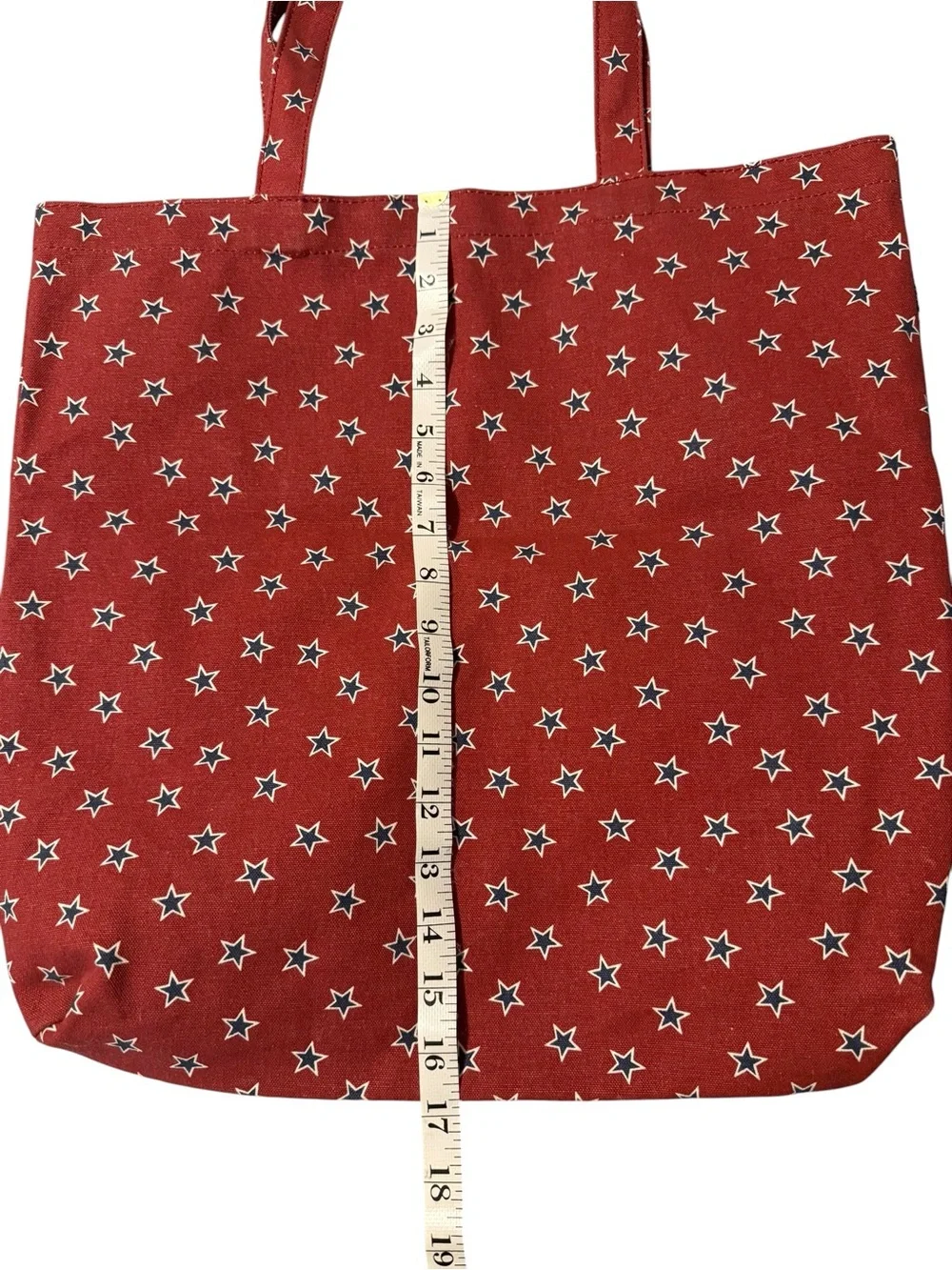 J. Crew Star Print Red White & Blue Canvas Farmer’s Market Reusable Tote